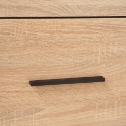 Βιτρίνα Δίφυλλη Solo 100x41x197cm Sonoma με Wenge και MDF Καμπυλωτό τελείωμα στις πόρτες