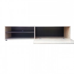 Έπιπλο TV Solo 163x41x38cm Sonoma με Wenge και MDF Καμπυλωτό τελείωμα στις πόρτες