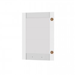 Άνω Πορτάκι-Τζάμι Αριστερό Charlotte Λευκό 50x71.8x1.6cm