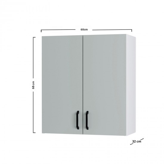 Modest Πάνω Ντουλάπι Απορροφητήρα Γκρι 60x32x68εκ