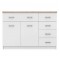 Μπουφές 120x33x85εκ Top Mix2D5S Λευκό-Sonoma μέ 5 Συρτάρια