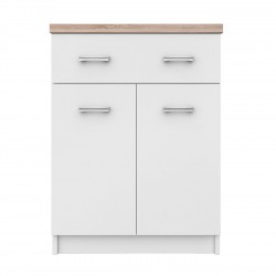 Κομότα Top Mix 60x33x85cm Λευκό-Σονόμα