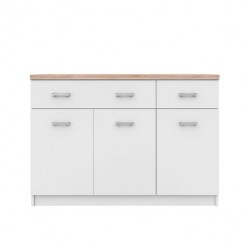 Μπουφές Top Mix 120x33x85cm Λευκό-Sonoma