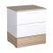Κομοδίνo Base Megapap χρώμα λευκό - sonoma 45x40x52εκ.