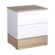 Κομοδίνo Base Megapap χρώμα λευκό - sonoma 45x40x52εκ.