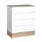 Συρταριέρα Base Megapap χρώμα oak - λευκό 72x40x88εκ.