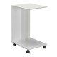 Τραπεζάκι βοηθητικό C-Shaped Megapap χρώμα λευκό gloss 35x45x65εκ.