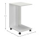 Τραπεζάκι βοηθητικό C-Shaped Megapap χρώμα λευκό gloss 35x45x65εκ.