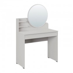 Τουαλέτα με καθρέπτη Dior Megapap χρώμα λευκό 90x45x138εκ.