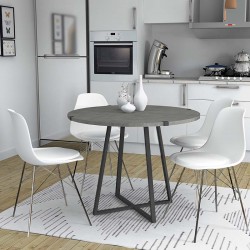 Τραπέζι Rubes Megapap χρώμα γκρι σκυροδέματος 100x100x78εκ.