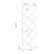 Βιβλιοθήκη Maxy Megapap χρώμα γκρι σκυροδέματος 45x26,4x120εκ.
