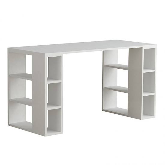 Γραφείο εργασίας Colmar Megapap χρώμα λευκό 140x60x75εκ