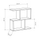 Τραπεζάκι βοηθητικό Homemania Megapap χρώμα μαύρο 60x20x60εκ.