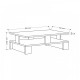Τραπεζάκι σαλονιού Mansu Megapap χρώμα sapphire oak 80x50x27εκ.
