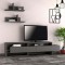 Έπιπλο τηλεόρασης Gara Megapap χρώμα ανθρακί 180x29,8x42εκ.