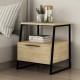 Κομοδίνο Pal Megapap χρώμα sapphire oak 45x40x50εκ.