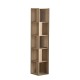 Βιβλιοθήκη γωνιακή Piano Megapap χρώμα sapphire oak 31,4x31,4x158,9εκ.