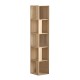 Βιβλιοθήκη γωνιακή Piano Megapap χρώμα sapphire oak 31,4x31,4x158,9εκ.