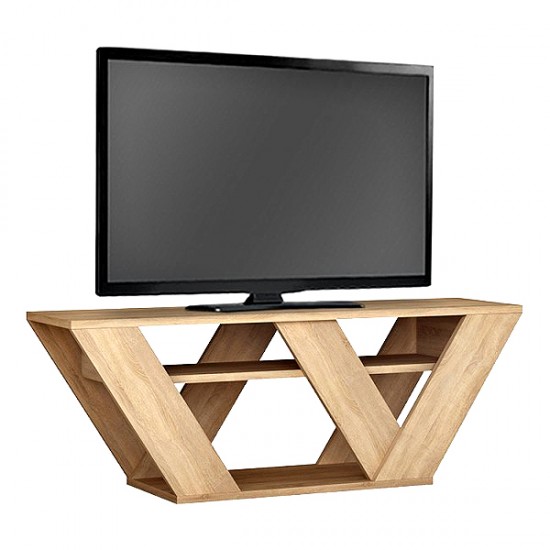 Έπιπλο τηλεόρασης Pipralla Megapap χρώμα sapphire oak 110x30x40εκ.