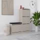 Παπουτσοθήκη Dude Megapap χρώμα sandstone 104,8x26x118,5εκ.