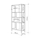 Βιβλιοθήκη Midi Megapap χρώμα sapphire oak - silky black 88x35x175εκ.
