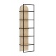 Βιβλιοθήκη Archy Megapap χρώμα sapphire oak 53x31,7x180εκ.