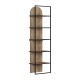 Βιβλιοθήκη Archy Megapap χρώμα ανοιχτό καρυδί 53x31,7x180εκ.