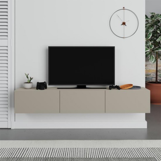 Έπιπλο τηλεόρασης επιτοίχιο Francy Megapap χρώμα sandstone 180x30x30εκ.