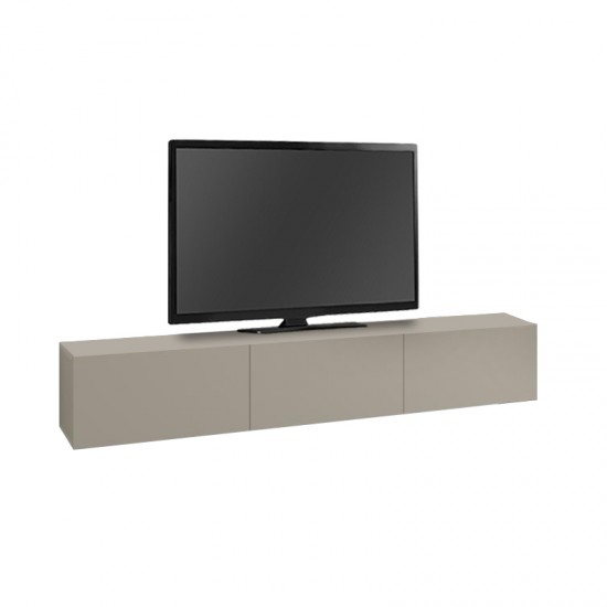 Έπιπλο τηλεόρασης επιτοίχιο Francy Megapap χρώμα sandstone 180x30x30εκ.