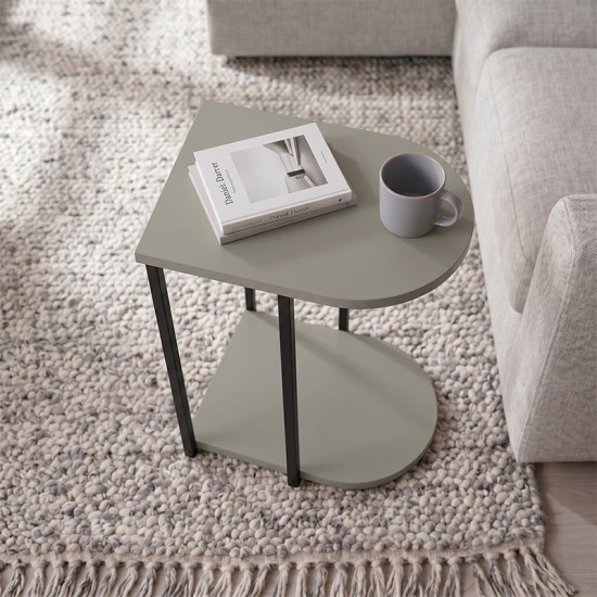 Τραπεζάκι βοηθητικό Roya Megapap χρώμα ash green 41,5x32x56εκ.