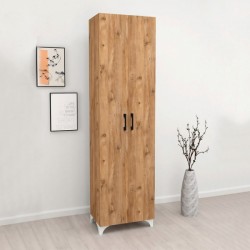Ντουλάπα - Παπουτσοθήκη Lilly Megapap χρώμα pine oak 49x32x178εκ.