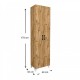 Ντουλάπα - Παπουτσοθήκη Lilly Megapap χρώμα pine oak 49x32x178εκ.