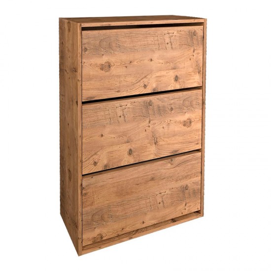 Παπουτσοθήκη Nave Megapap 18 ζευγών χρώμα pine oak 73,6x24x110εκ.