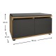 Παπουτσοθήκη Twain Megapap 8 ζευγών χρώμα sapphire oak - ανθρακί 80x35x42εκ.