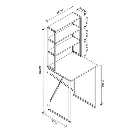 Έπιπλο πλυντηρίου Bobby Megapap χρώμα pine oak 67x60x178εκ.