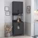 Έπιπλο κουζίνας Sedef Megapap χρώμα ανθρακί 61x40x202,1εκ.