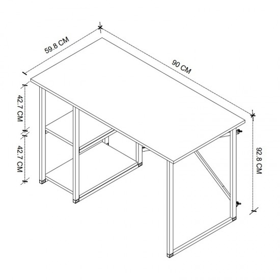 Έπιπλο πλυντηρίου Verno Megapap χρώμα pine oak 90x59,8x92,8εκ.
