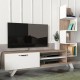 Έπιπλο τηλεόρασης Ceren Megapap χρώμα λευκό - cordoba 149,5x31x131,6εκ.