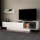 Έπιπλο τηλεόρασης Novara Megapap χρώμα λευκό 180x29,6x45εκ.