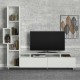 Σύνθεση τηλεόρασης Tulip Megapap χρώμα λευκό 160x29,5x160εκ.