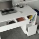Γραφείο εργασίας Pontus Megapap χρώμα λευκό 145x60x74,4εκ.