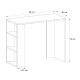 Γραφείο εργασίας Netenia Megapap χρώμα sapphire oak 90x40x74εκ.