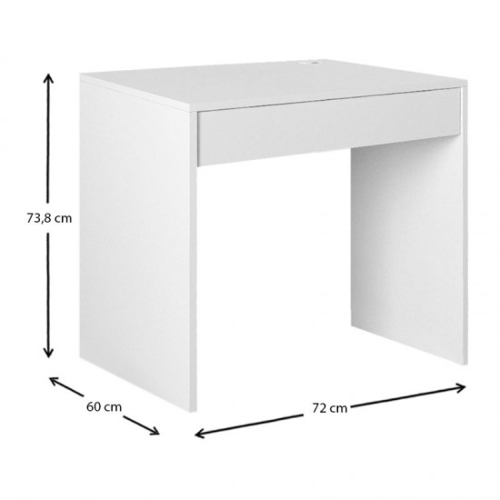 Γραφείο εργασίας Mida Megapap χρώμα sapphire oak 72x60x73,8εκ.