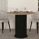 Τραπέζι Bohema Megapap χρώμα μαύρο - sepet oak Ø90x77,7εκ.