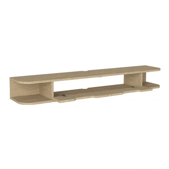 Έπιπλο τηλεόρασης επιτοίχιο Noland Megapap με LED χρώμα rota oak 150x35x19,2εκ.