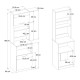 Έπιπλο κουζίνας Tuco 1 Megapap χρώμα sapphire oak 53,8x40x180εκ.