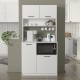 Έπιπλο κουζίνας Tuco 2 Megapap χρώμα λευκό 90x40x180εκ.