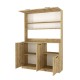 Έπιπλο κουζίνας Tuco 3 Megapap χρώμα sapphire oak 123,8x40x180εκ.