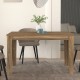 Τραπέζι Darlen Megapap χρώμα καρυδί 125x72x74εκ.