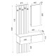 Έπιπλο εισόδου Kanso Megapap χρώμα ανθρακί - sepet oak 100x35x196,7εκ.